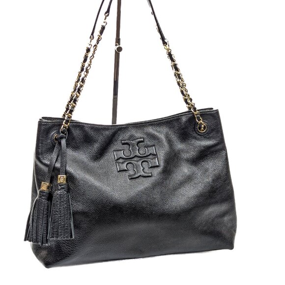Tory Burch Handbags - TORY BURCH Thea Chain Shoulder Bag Black Leather